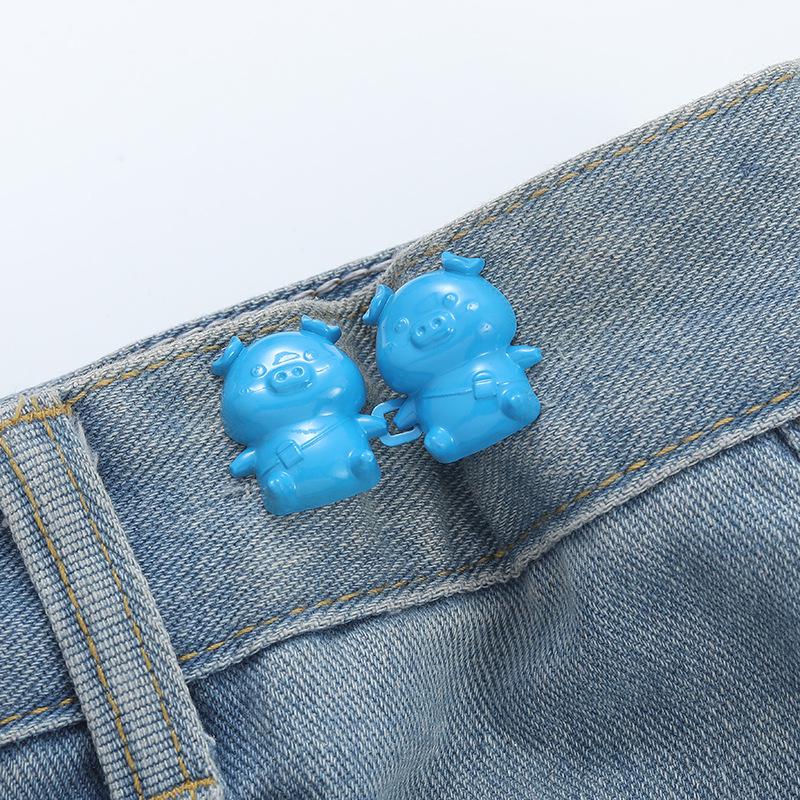 Verstellbare Bundschnalle für Schlankmacher-Jeans – Abnehmbar, Ohne Nähen, Nagelfreie Lösung.
