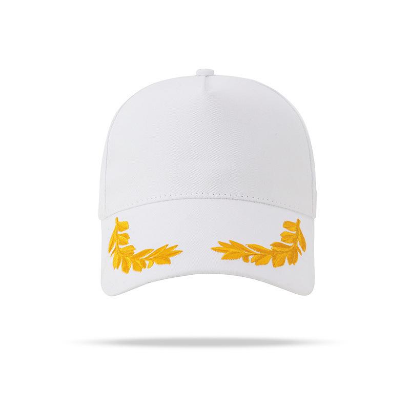 Pure Cotton Navy Cap Embroidered Wheat Ears Six Piece Baseball Cap Spot Hat Embroidered Baseball Cap Five Piece Cap