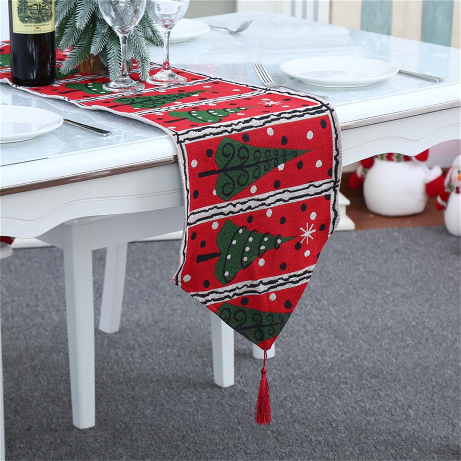 

Christmas Table Flag And Chair Cover Set: One Table Flag And Six Chair Covers Make One Set One Size