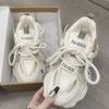 Popular Dad Shoes Women's 2025 New Autumn New Thick-soled White Shoes Heightened Breathable Mesh Sports Women's Trendy Shoes
