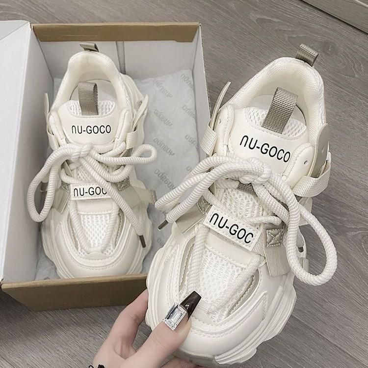 Popular Dad Shoes Women's 2025 New Autumn New Thick-soled White Shoes Heightened Breathable Mesh Sports Women's Trendy Shoes