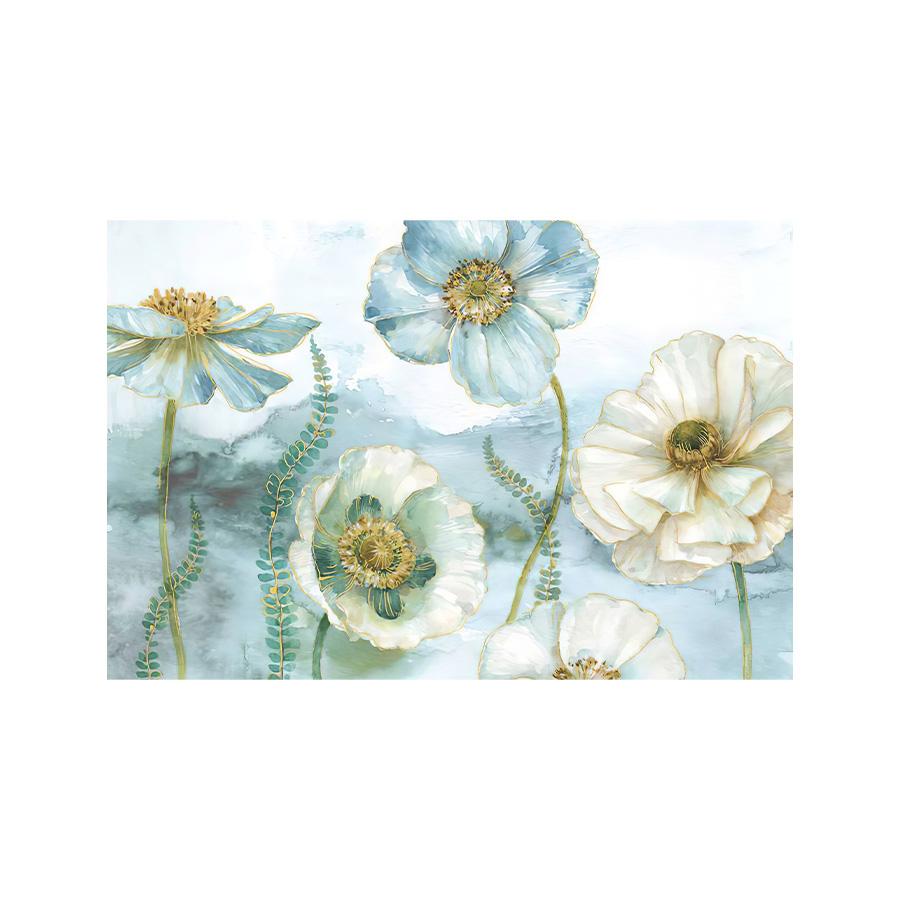 

Современные цветочные белые синие акварельные постеры настенное искусство холст картины принты фотографии гостиная интерьер украшение дома 30x45cm