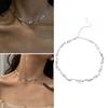 Fashion Trend Light Luxury Niche Sense Collarbone Chain Temperament Simple Cold Wind Love- Diamonds Angel Wing Necklace