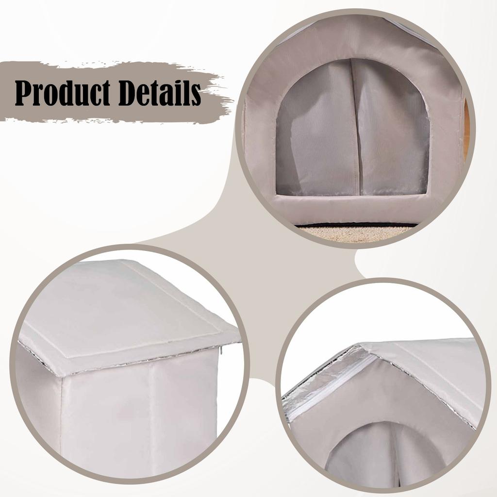 Outdoor Stray Cats Shelter Removable Cat Hideaway Winter Warm Weatherproof Cat House for Puppy Kitten Pet Supplies