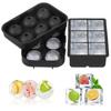 4/6/8/15Grids Silicone Ice Cube Molds Spherical Ice Molds Reusable Whiskey Ice Cube Molds Cocktail Freezer DIY Homemade Barware