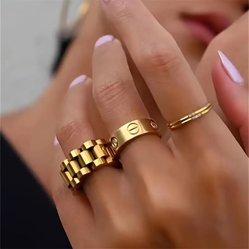 Simple Ring Stainless Steel Fashion Personality Ring Hip Hop Plain Ring Couple Ring