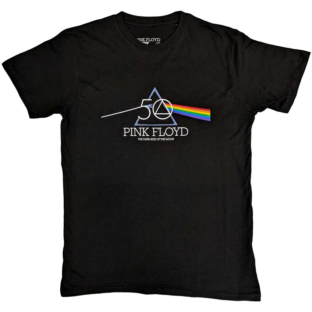 Pink Floyd Unisex Voksen 50-årsjubileumslogo Bomulls-T-skjorte