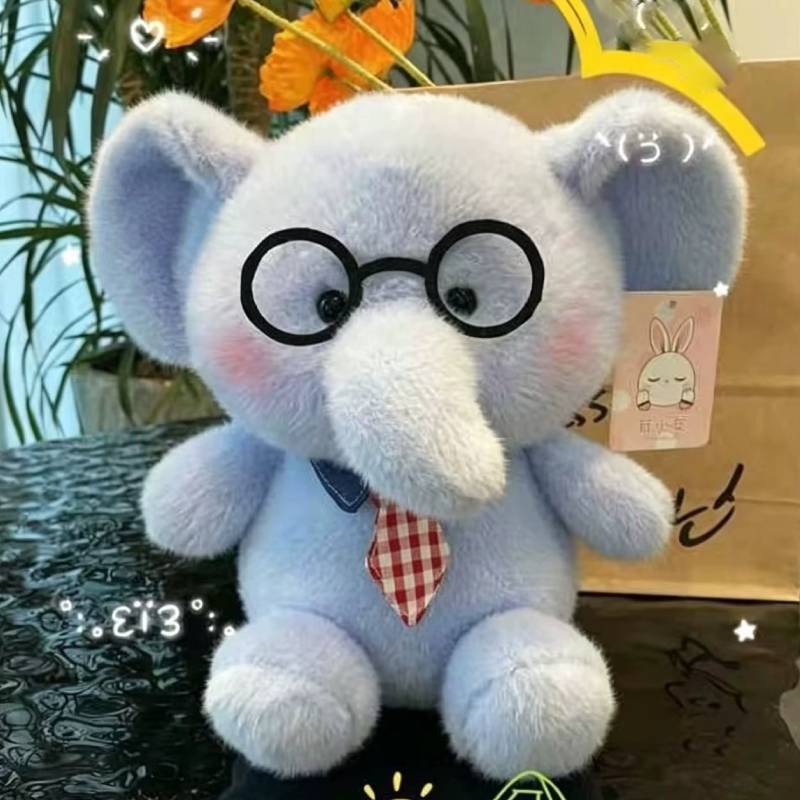 Plush Dog Eyeglass Companion Toy With Soft Cotton For Kids And Teens