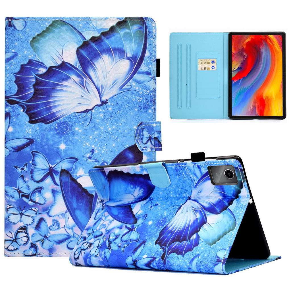 For Lenovo Tab M11/Xiaoxin Pad 11 2024 Leather Case Pattern Printing Tablet Cover with Card Slots