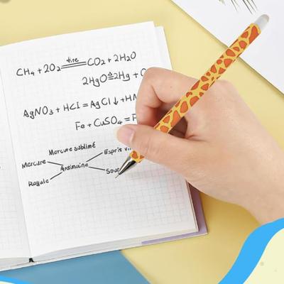 3 יח' עטים ג'ל מחיקים עטי רולרבול חיות מצוירות 0.5 מ"מ דיו שחור עטים למילוי חוזר לבנות בנים ציוד משרדי לבית ספר
