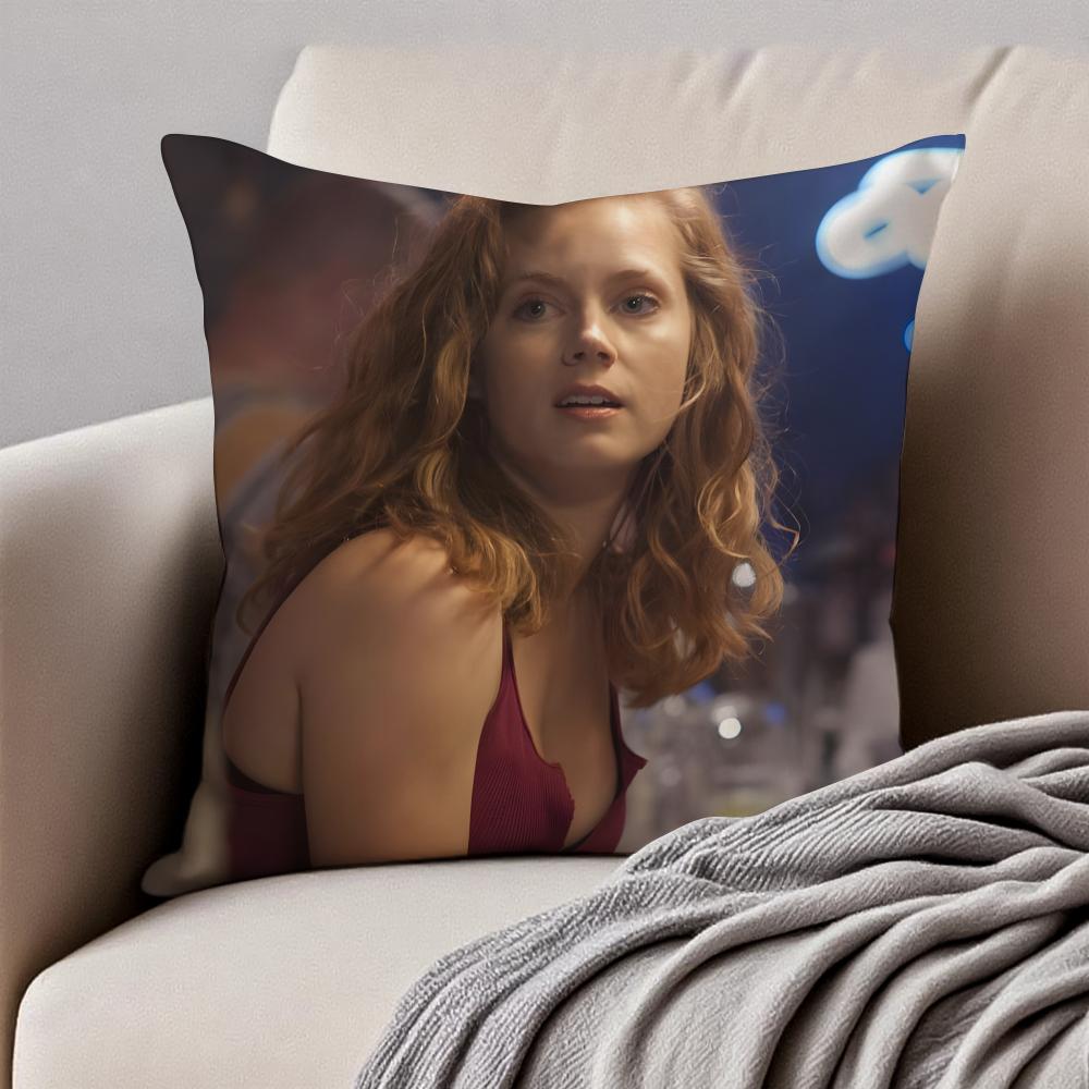 AAmy Adams Cushion Cover Pillowcase Antidustmite Invisible Zipper Short Plush Sofa Cushion