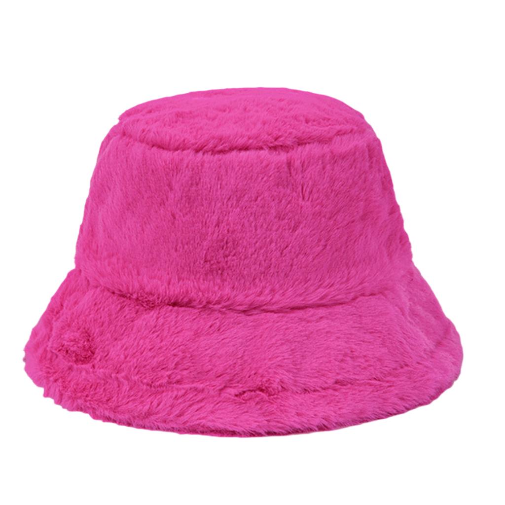 Women's Dopamine Fisherman Hat Warm Fuzzy Bucket Hat