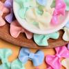 500g About 260pcs Cream Bow Beads Candy Color Perforated Pendant Acrylic 23.2*31mm