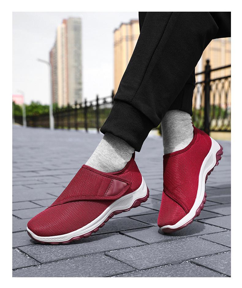 2026 Men's Adjustable Velcro Flyknit Cloth Shoes - Casual Spring Footwear