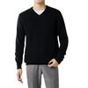 2025 new thickened V-neck cashmere sweater classic simple warm knitted sweater solid color wool sweater