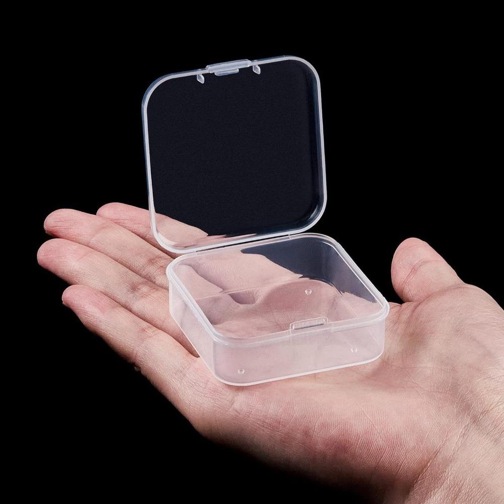 DIY Transparent Storage Box Plastic Earrings Storage Case  Jewelry Storage Accessories
