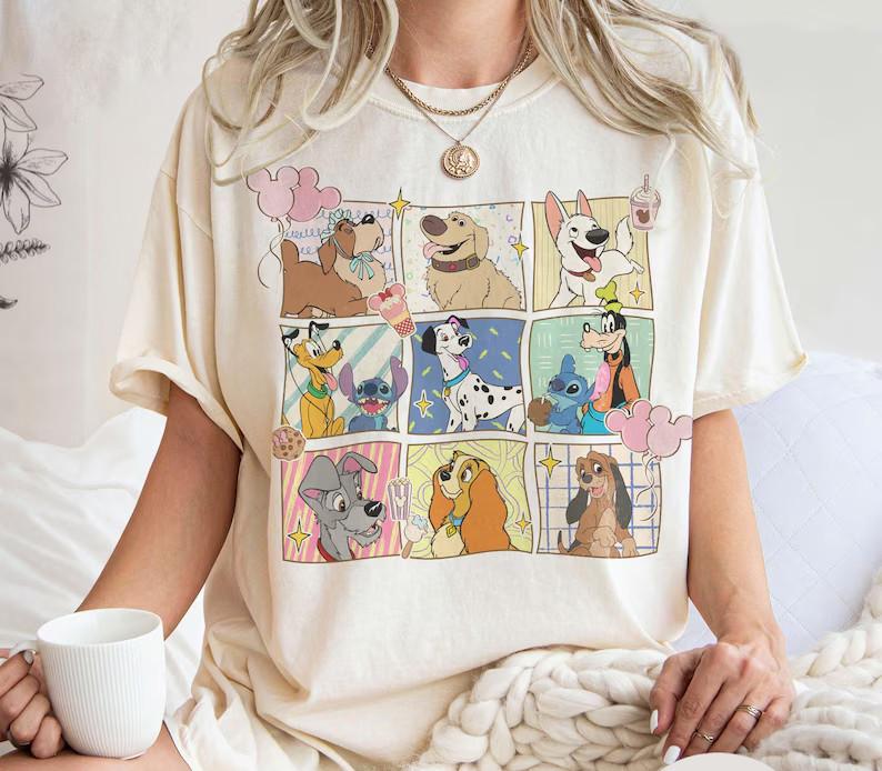 Dogs Characterrrs Sketchhh Shirt, Life is Better With Dogs Tee, Dog Mom shirt S