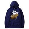 Ok I Pull Up Capybara Felpa con cappuccio con stampa grafica Felpe con cappuccio vintage casual alla moda unisex Pullover gotici Harajuku Streetwear