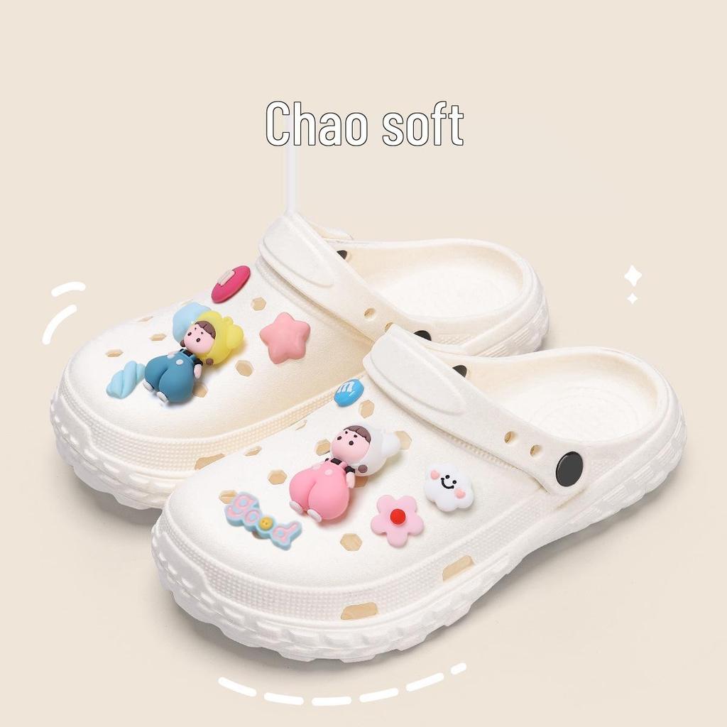 Women's Pink Eva Closed-Toe Non-Slip Beach Sandals - Odor-Free Summer Outdoor Slippers