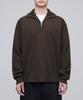 MUSINSA STANDARD Relaxed Ribbed Half Zip Knit [Brown]