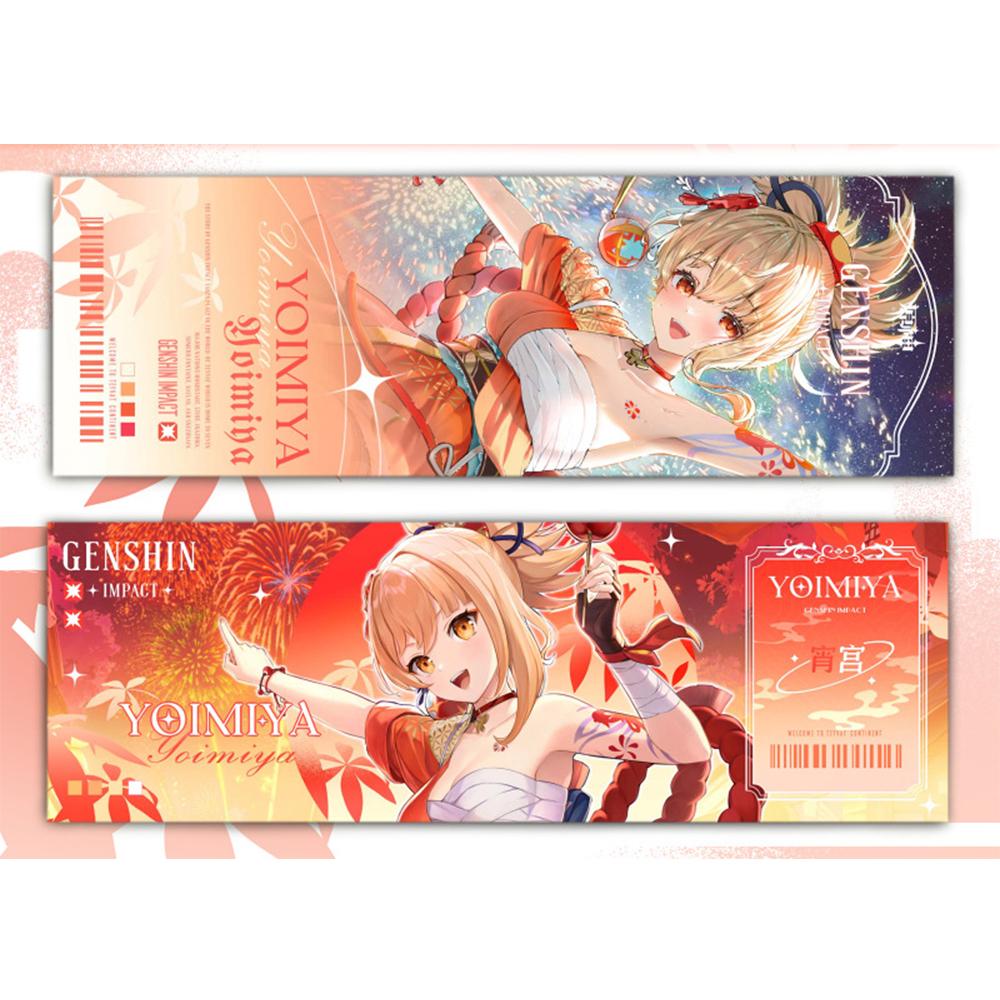 Genshin Impact Collection Karty Hry Záložka Furina Neuvillette Wriothesley Laser Oboustranná vstupenka Anime Tarotová karta Dárek