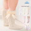 Korean Style Bowknot Baby Mesh Socks, Breathable & Versatile, Non-Constricting Mid-Calf Design