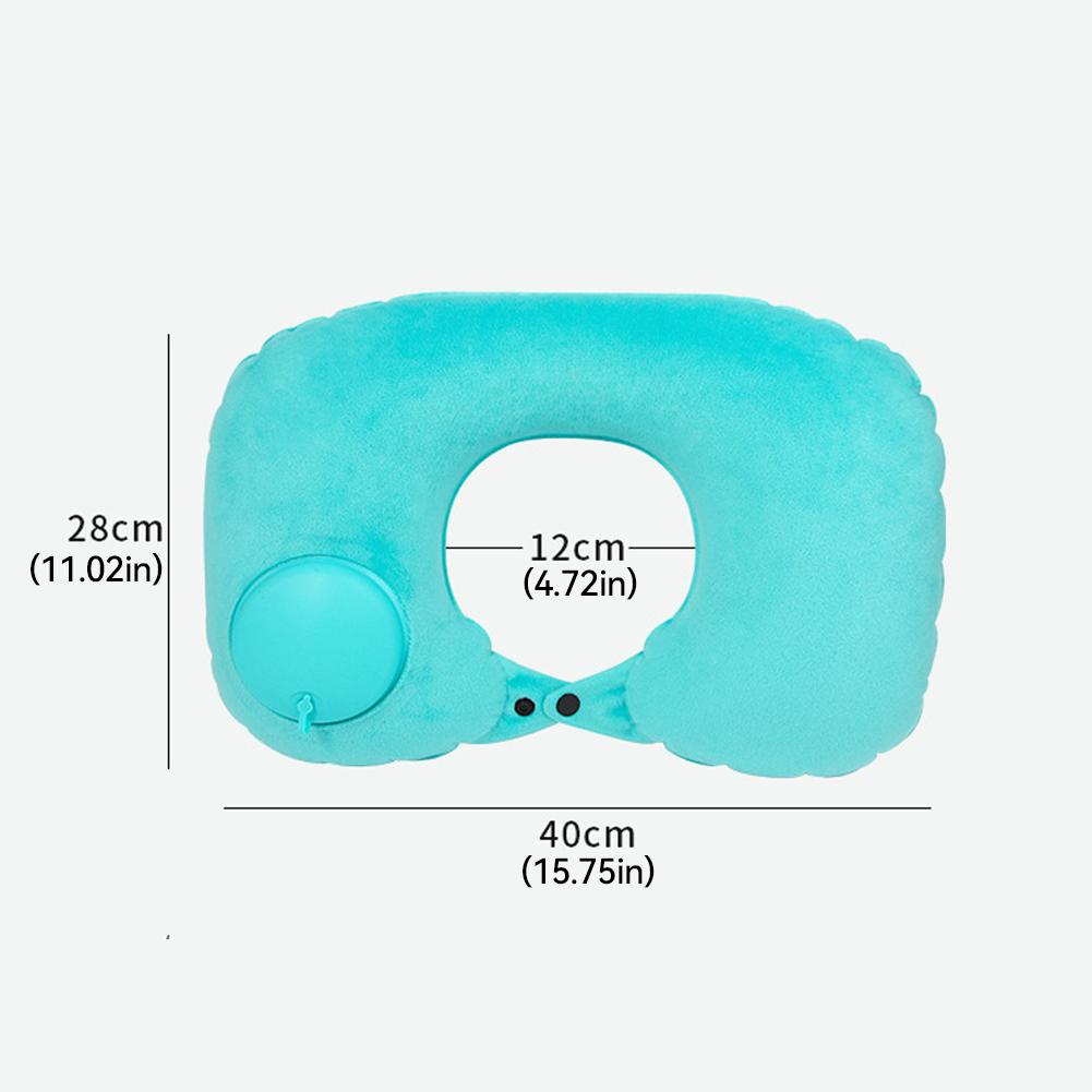 Travel Pillows Airplanes Press Type Inflatable Super Light Portable Neck Pillow U-Shape Inflatable Cervical Vertebr Pillow