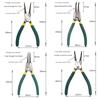 4Pcs Circlip Plier Set 7'' Long Nose Plier Staight Bent Plier Inner Outer Staight Bent Plier Retaining Snap Ring Remover Tool