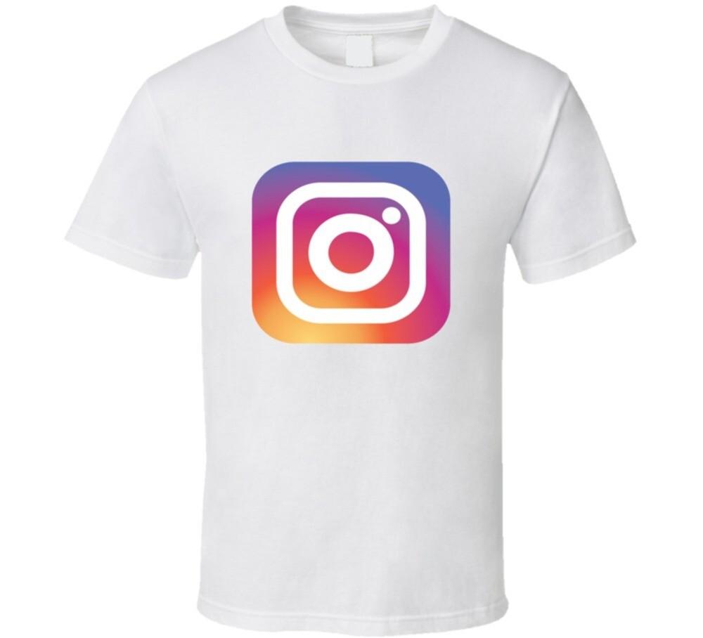 

Instagram Футболка Новый Логотип Приложение Хэллоуин Группа Семья Пара Костюм Футболка Унисекс Футболка XXXL