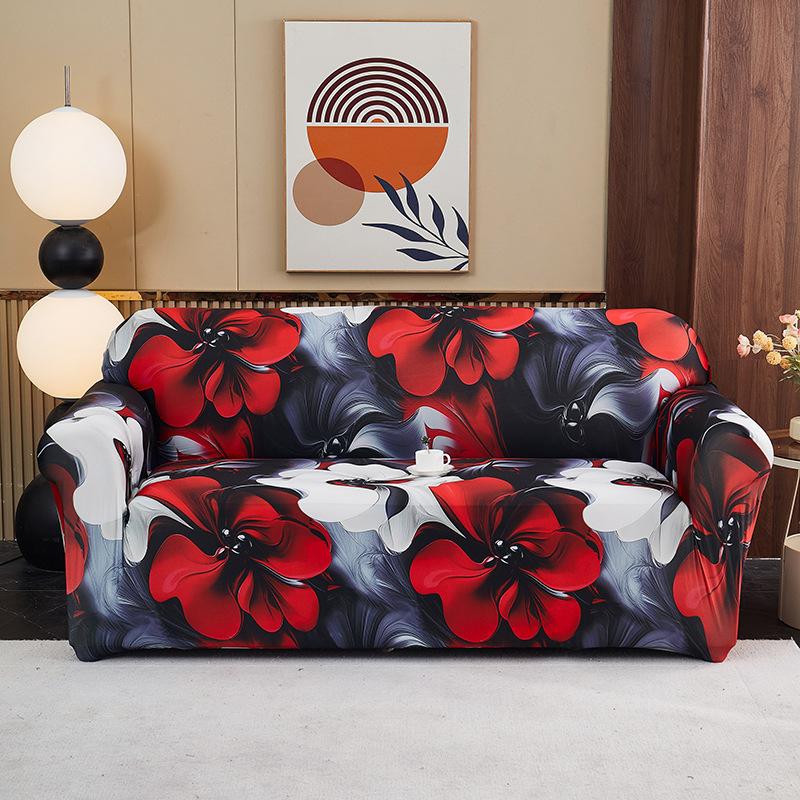 Elastic Printed Sofa Cover Single Double Triple Lazy Sofa Cover Non-slip Protective Cover