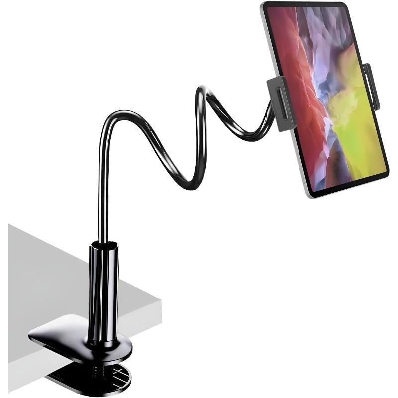 

Tablet Stand Holder Mount mobile phone Clip with Flexible Gooseneck Arm Compatible for IPad Mini Pro Air Kindle Samsung чёрный