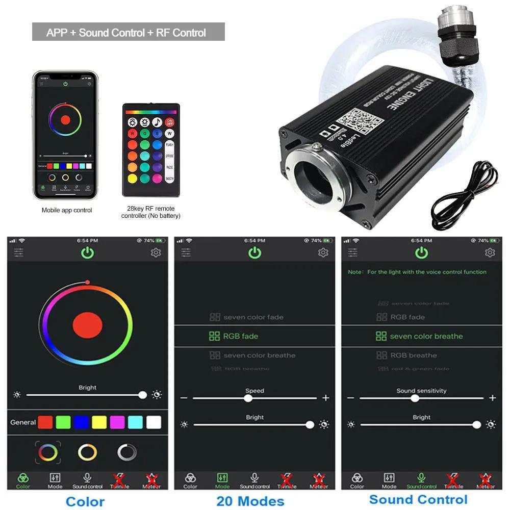 Starry Sky Roof LED Ambient Light RGB APP Control USB Car Interior Ceiling Atmosphere Lamp Universal for Sedan SUV Truck Decor