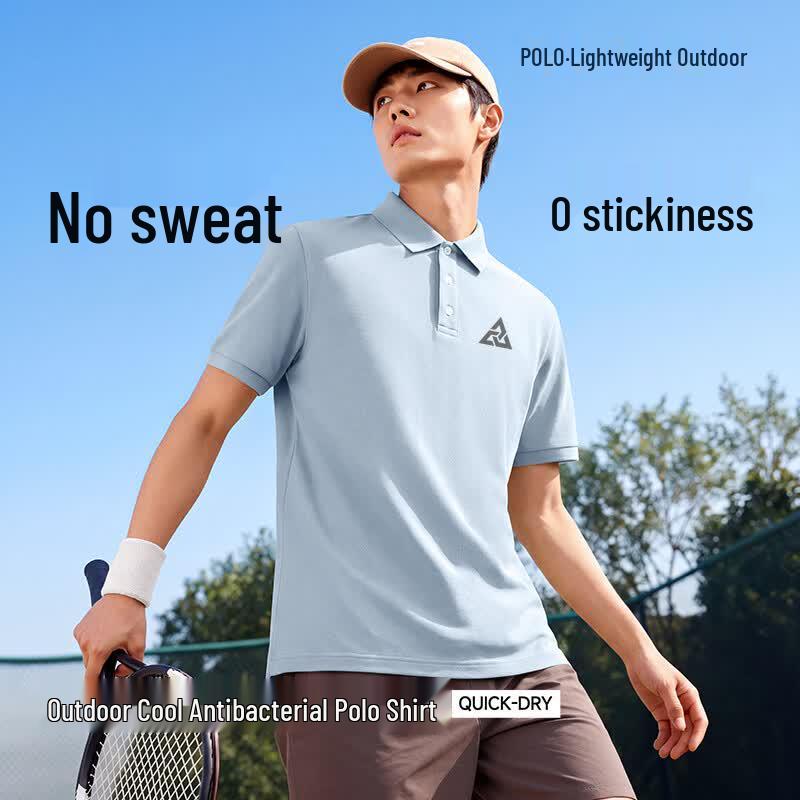 XueZhongFei Men s Summer Ice Silk Geometric Polo Shirt 5XL