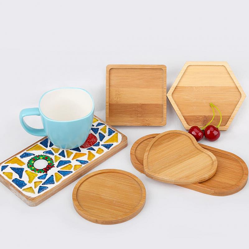 Bamboo Coaster Base, Cutlery Tray, Decorative Tray, Art Plate 6-Piece Set