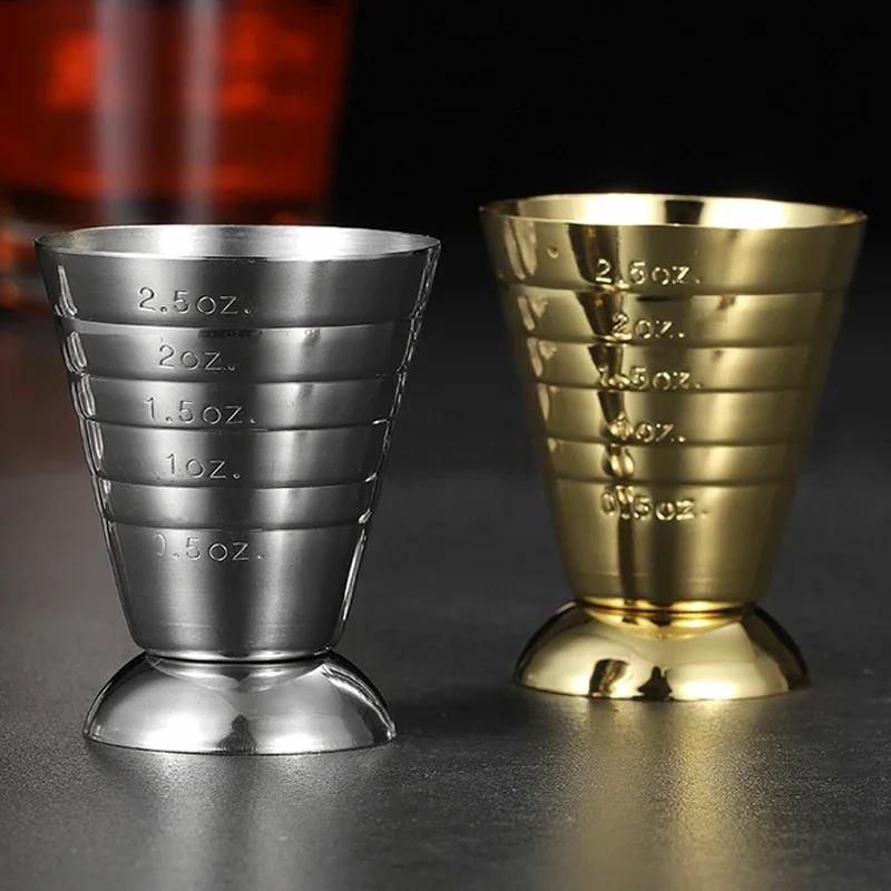 Κοκτέιλ Μπαρ Τζίγκερ Ανοξείδωτο Μεζούρα 3 Σε 1 Τζίγκερ για Ποτά Λικέρ Ουίσκι Αξεσουάρ Οικιακού Μπαρ Εργαλεία Μπάρμαν