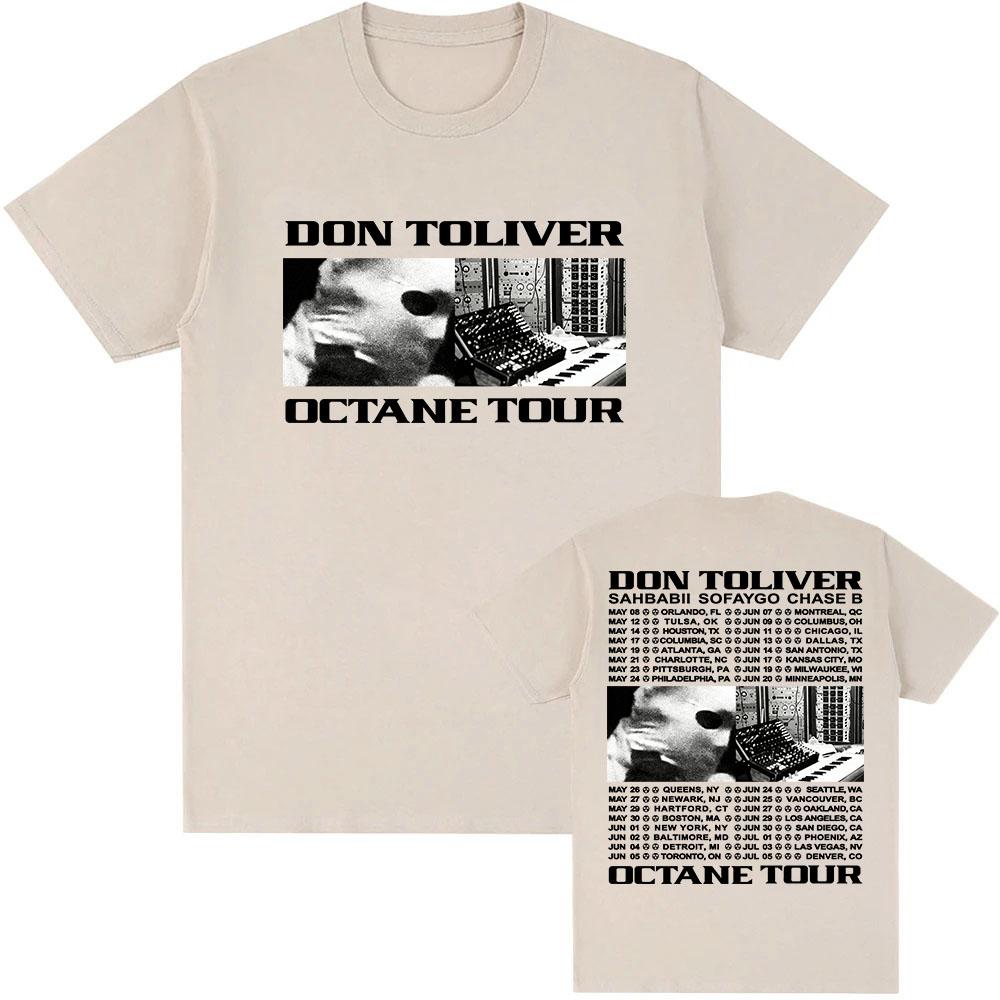 DON TOLIVER OCTANE TOUR 2026 T-shirt O-neck Short Sleeve Loose Mens Tshirts Unisex Streetwear Singer Graphic Printing Tees Merch