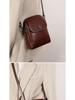 2025 New Genuine Leather Vertical Crossbody Bag for Women - Versatile, Multi-Layer, Fashionable, High-End Phone Bag