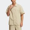 adidas neo Pattern Full Print Athleisure Casual Sports Short Sleeve Shirt 'Gold' Men's IB5857