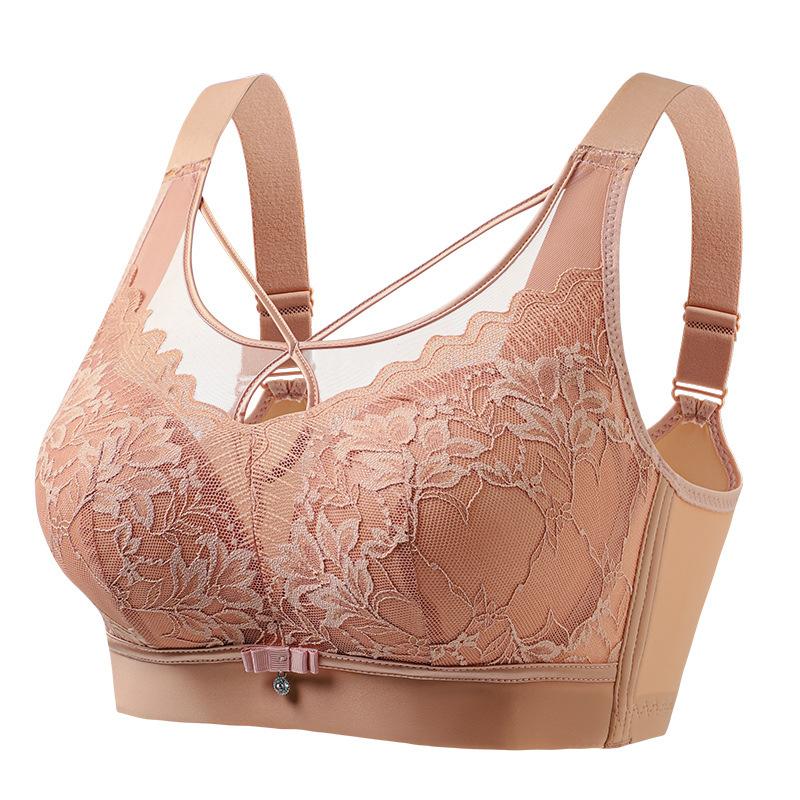 Adjustable bra, no magnetic, no steel ring, gather comfortably, anti-light, large size, full cup, double breasts