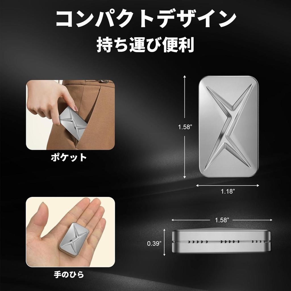 OBEST Fidget Magnetic Metal Push Fidget Time EDC Stress Push Push and Pull Adult New Silver Toy, Slider, Killer, Relief, Cards, Blocks, Gift,