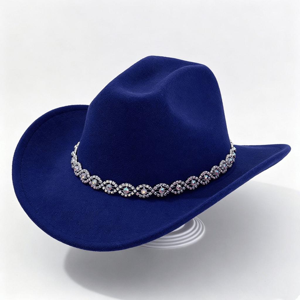 Men and Women Jazz Top Hat Party Festival Stage Performance Simple Top Hat Premium Wool Hat Western Cowboy Hat