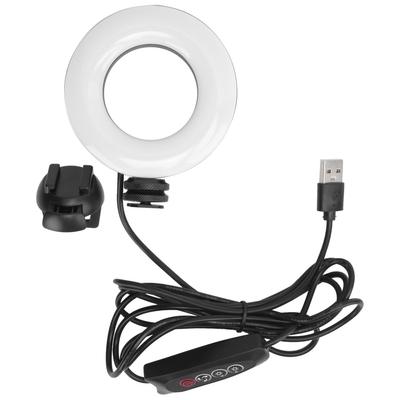 YT‑48 Luce LED Circolare da 4 pollici per Riunioni Online, Live Streaming, Vlog, Riprese, Illuminazione