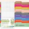 81 Colors Brush Tip Acrylic Markers Set, Assorted Colors, Perfect for Art and Craft Supplies Wood Stone Canvas Glass