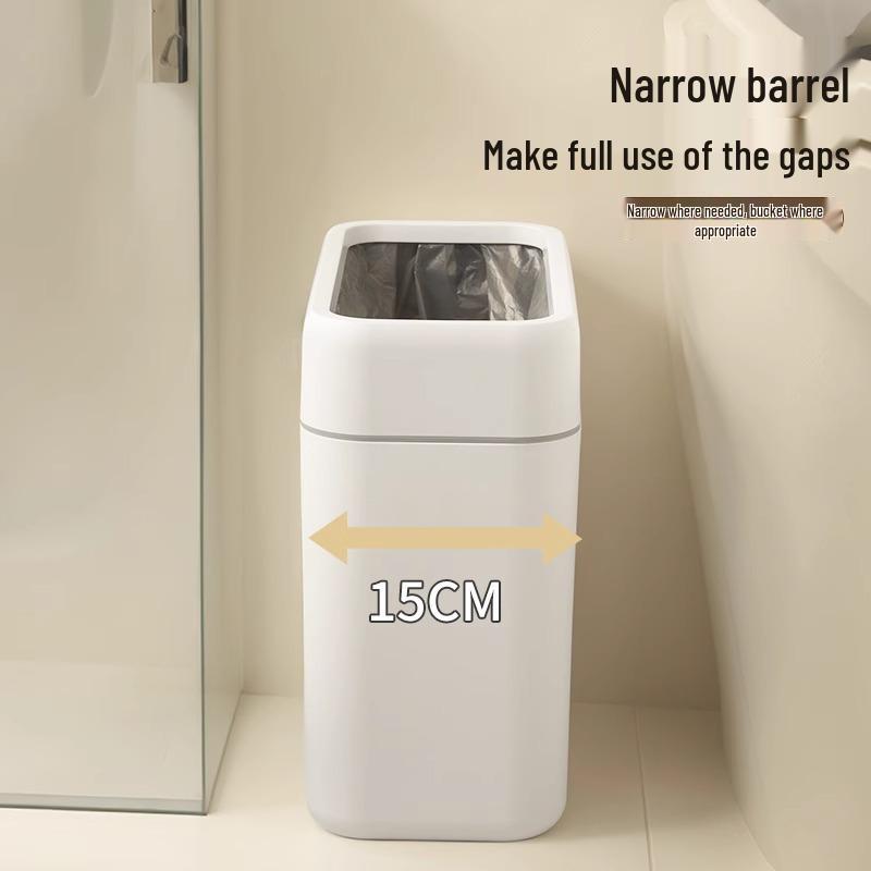 Square Self-Priming Hidden Trash Can for Toilet, Bathroom, Bedroom, and Living Room
