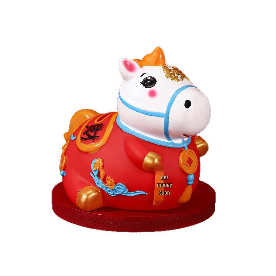 2026 Year of the Horse Zodiac Money Box: Wealth and Prosperity Desktop Ornament