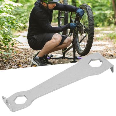   Tooth Disc Wrench, Rust Proof High Hardness Stainless Steel Chainring Nut Wrench with Hex Key, for Mountain Road Bikes