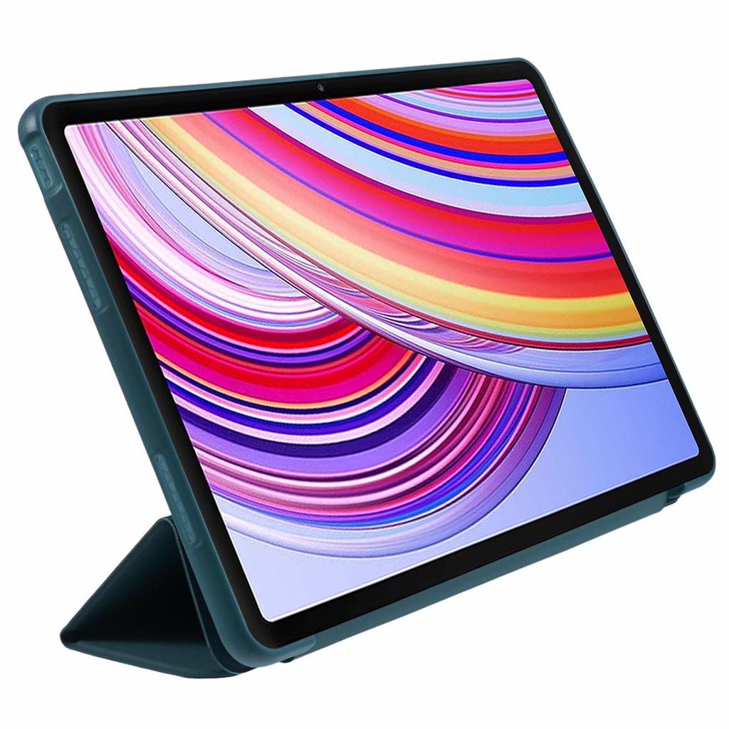 For Xiaomi Redmi Pad Pro/Redmi Pad Pro 5G/Poco Pad Case PU Leather+Silicone Tri-Fold Stand Pro/Poco Padtective Cover