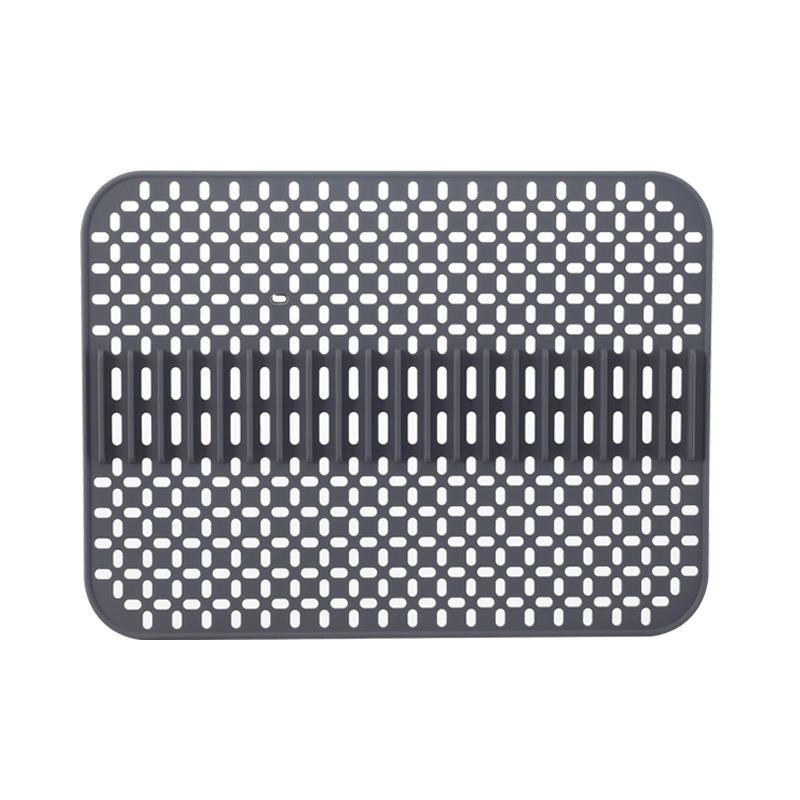 Silicone Hollow Drainage Heat Insulation Mat Square Sink Mat for Kitchen Sink Bottom Anti-scratch Anti-drop