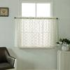 Lace Geometric Fine Jacqu Tulle Window Drape Valance Panel Fabric
