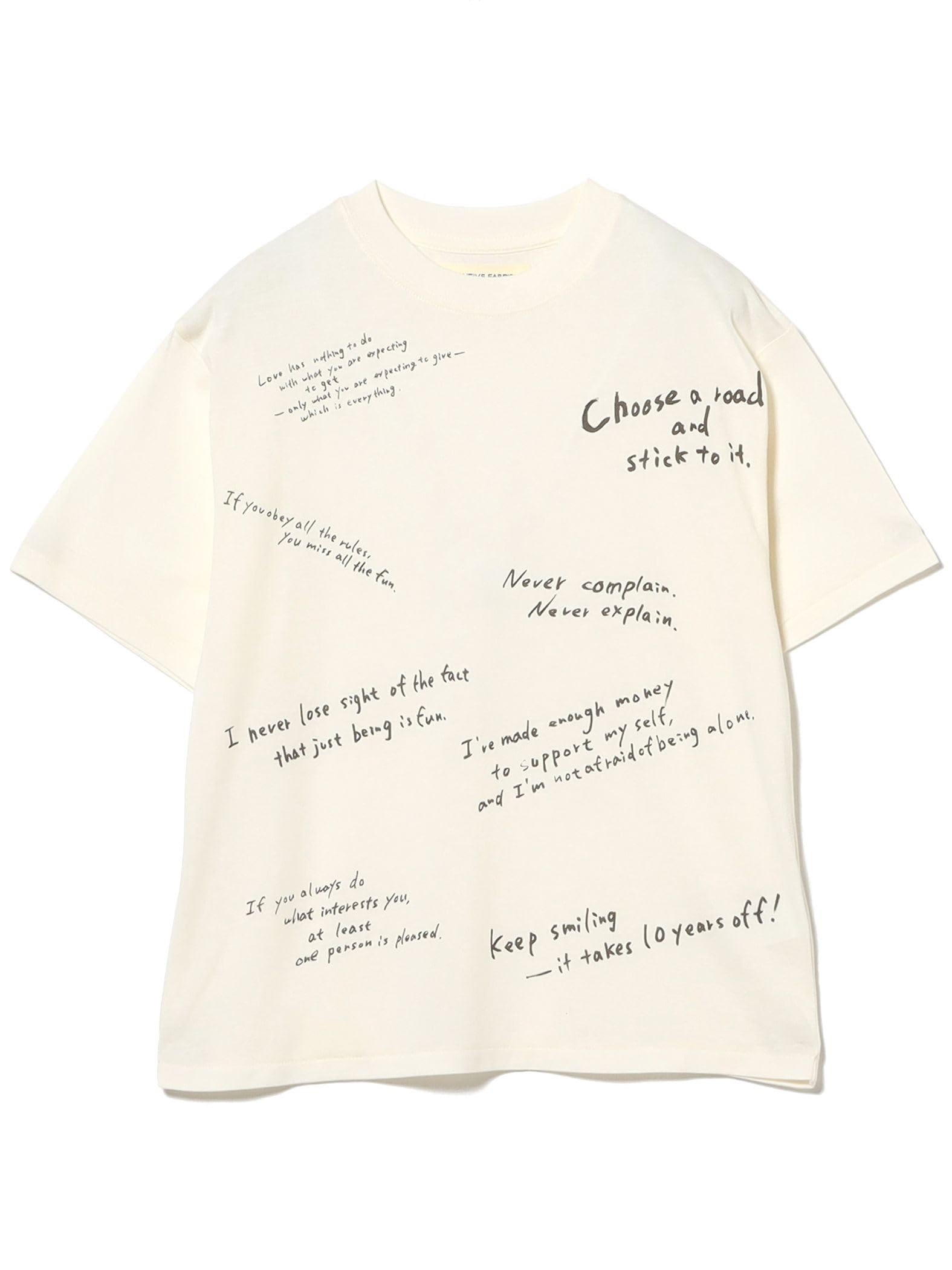 

Beams Boy S/S TEE Handwriting T-Shirt Women s Black Free
